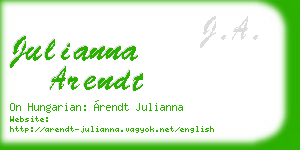julianna arendt business card
